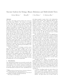 Succinct Indexes for Strings, Binary Relations and Multi