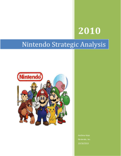 Nintendo Strategic Analysis