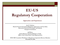 US-EU Regulatory Cooperation