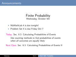 Math 1004: Probability