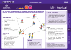 Mini tee-ball - Sporting Schools