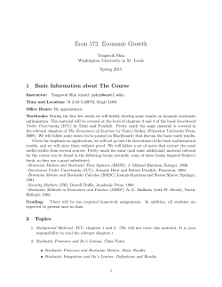 Econ 572: Economic Growth - Washington University in St. Louis