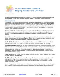Overview - 5 Cities Homeless Coalition