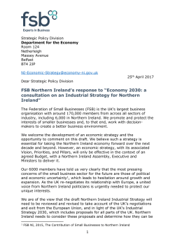 a consultation on an Industrial Strategy for Northern Ireland