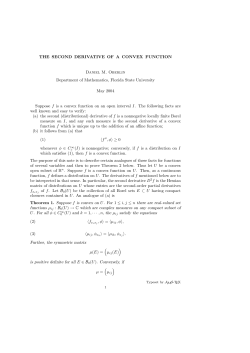 THE SECOND DERIVATIVE OF A CONVEX FUNCTION