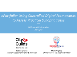 Centralised management of external assessment