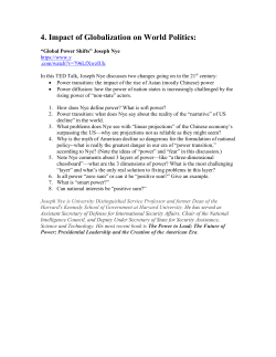 4. Impact of Globalization on World Politics