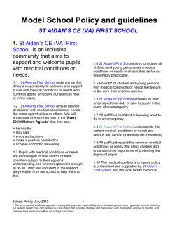 Model School Policy - St Aidan`s CE (VA) First School