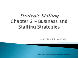 Strategic Staffing Chapter 1 – Strategic Staffing