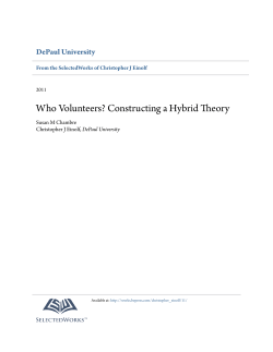 Who Volunteers? Constructing a Hybrid Theory