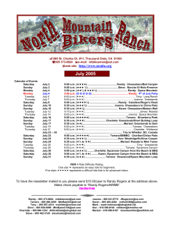 July 2005 - North Ranch Mountain Bikers