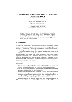 A Formalisation of the Normal Forms of Context-Free