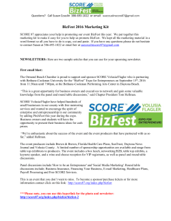 BizFest 2016 Marketing Kit - Ormond Beach Chamber of Commerce