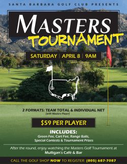 59 per player - Santa Barbara Golf Club
