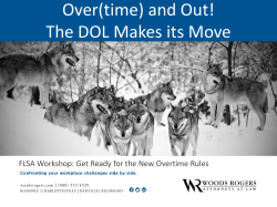 Over(time) and Out! The DOL Makes its Move