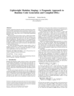 Lightweight Modular Staging: A Pragmatic - Infoscience