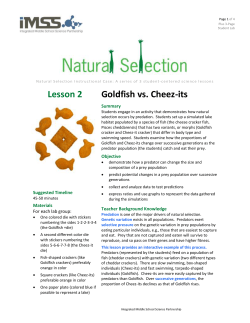 Lesson 2 Goldfish vs. Cheez-its Graph Name