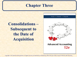 Advanced Accounting by Hoyle et al, 6th Edition - McGraw