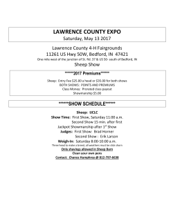 lawrence county expo - the Indiana Junior Club Lamb Circuit!
