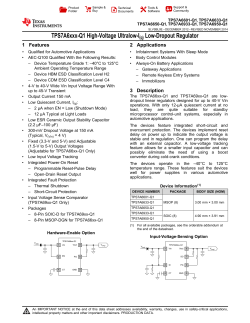 TPS7A6xxx-Q1 High-Voltage Ultralow-Iq Low