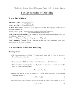 The Economics of Fertility - RIT