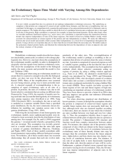 An Evolutionary Space-Time Model with Varying Among