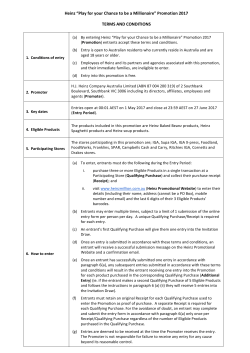 Heinz &ldquo;Play for your Chance to be a Millionaire&rdquo; Promotion 2017