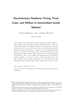 Discriminatory Nonlinear Pricing, Fixed Costs, and