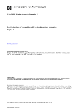 Equilibrium type of competition with horizontal product innovation