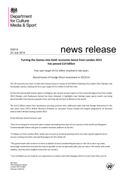 economic boost from London 2012