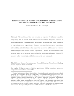 EFFECTIVE USE OF SURVEY INFORMATION IN ESTIMATING THE