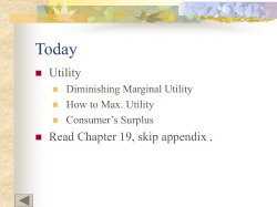Marginal Utility