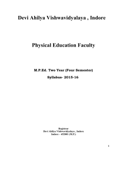 M_P_Ed_Final_Syllabu.. - Devi Ahilya Vishwavidyalaya