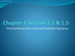 Chapter 1 Section 1.1