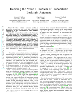 Deciding the Value 1 Problem of Probabilistic