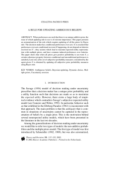 A Rule For Updating Ambiguous Beliefs