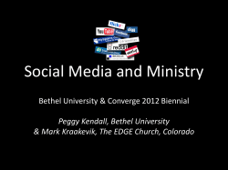 Social Media and Ministry