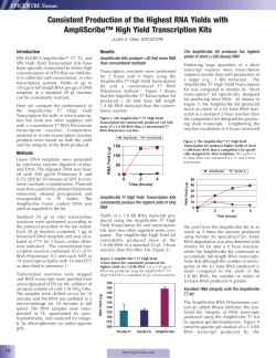 Consistent Production of the Highest RNA Yields with AmpliScribe