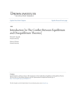 to The Conflict Between Equilibrium and
