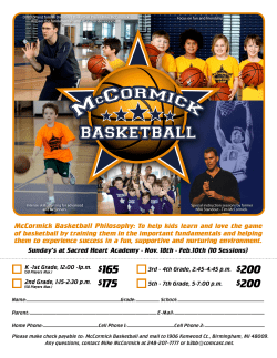 McCormick Basketball Philosophy: To help kids learn and love the