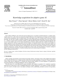 Knowledge acquisition for adaptive game AI