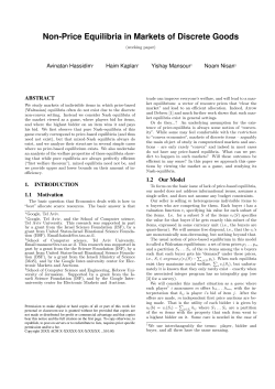 Non-Price Equilibria in Markets of Discrete Goods - CS