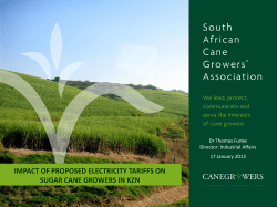 impact of proposed electricity tariffs on sugar cane growers