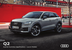 Audi Q2 Australian Specifications &ndash; Launch Models