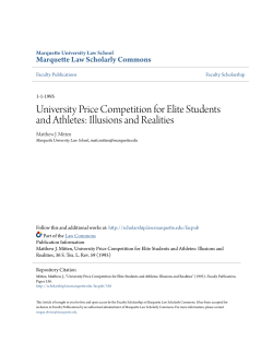 University Price Competition for Elite Students and Athletes: Illusions