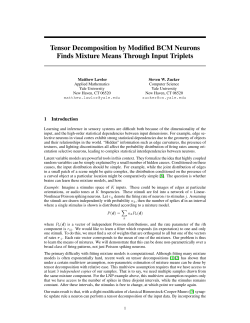 Tensor Decomposition by Modified BCM Neurons Finds Mixture