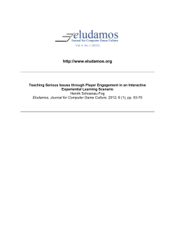 Teaching Serious Issues through Player Engagement in