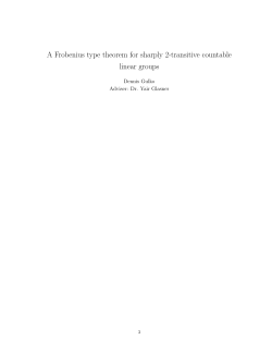 A Frobenius type theorem for sharply 2-transitive