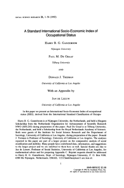 A Standard International Socio-Economic Index of Occupational Status