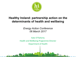 Healthy Ireland A framework for improved health and wellbeing